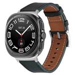For Samsung Galaxy Watch Ultra 47mm / Ultra 2025 Silver Buckle Nappa Genuine Leather Watch Band(Blue)