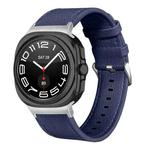 For Samsung Galaxy Watch Ultra 47mm / Ultra 2025 Dual Sides Lychee Genuine Leather Watch Band(Blue)