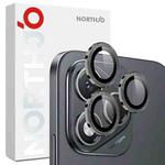 For Honor 400 Lite Global NORTHJO Camera Lens Protector CD Metal Ring Tempered Glass Film(Black)