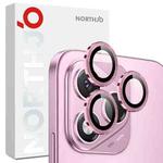 For Honor 400 Lite Global NORTHJO Camera Lens Protector CD Metal Ring Tempered Glass Film(Pink)