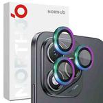 For Honor 400 Lite Global NORTHJO Camera Lens Protector CD Metal Ring Tempered Glass Film(Colorful)