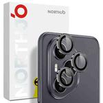 For Honor 400 Pro Global 160.8mm NORTHJO Camera Lens Protector CD Metal Ring Tempered Glass Film(Black)