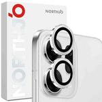 For OPPO Reno14 Global NORTHJO Camera Lens Protector CD Metal Ring Tempered Glass Film(Silver)