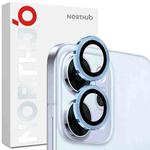 For OPPO Reno14 Global NORTHJO Camera Lens Protector CD Metal Ring Tempered Glass Film(Blue)