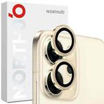 For OPPO Reno14 Global NORTHJO Camera Lens Protector CD Metal Ring Tempered Glass Film(Gold)