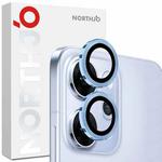For OPPO Reno14 Pro Global NORTHJO Camera Lens Protector CD Metal Ring Tempered Glass Film(Blue)