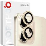 For OPPO Reno14 Pro Global NORTHJO Camera Lens Protector CD Metal Ring Tempered Glass Film(Gold)