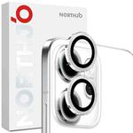 For OPPO Reno14 F 5G NORTHJO Camera Lens Protector CD Metal Ring Tempered Glass Film(Silver)