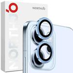 For OPPO Reno14 F 5G NORTHJO Camera Lens Protector CD Metal Ring Tempered Glass Film(Blue)