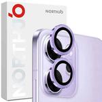 For OPPO Reno14 F 5G NORTHJO Camera Lens Protector CD Metal Ring Tempered Glass Film(Purple)