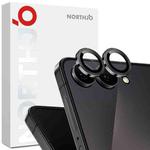 For Samsung Galaxy Z Flip7 5G NORTHJO Camera Lens Protector CD Metal Ring Tempered Glass Film(Black)