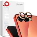 For Samsung Galaxy Z Flip7 5G NORTHJO Camera Lens Protector CD Metal Ring Tempered Glass Film(Gold)