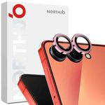 For Samsung Galaxy Z Flip7 5G NORTHJO Camera Lens Protector CD Metal Ring Tempered Glass Film(Pink)