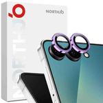 For Samsung Galaxy Z Flip7 5G NORTHJO Camera Lens Protector CD Metal Ring Tempered Glass Film(Purple)