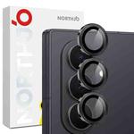 For Samsung Galaxy Z Fold7 5G NORTHJO Camera Lens Protector CD Metal Ring Tempered Glass Film(Black)