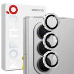 For Samsung Galaxy Z Fold7 5G NORTHJO Camera Lens Protector CD Metal Ring Tempered Glass Film(Silver)