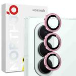 For Samsung Galaxy Z Fold7 5G NORTHJO Camera Lens Protector CD Metal Ring Tempered Glass Film(Pink)