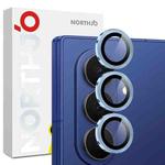 For Samsung Galaxy Z Fold7 5G NORTHJO Camera Lens Protector CD Metal Ring Tempered Glass Film(Blue)