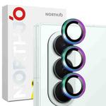 For Samsung Galaxy Z Fold7 5G NORTHJO Camera Lens Protector CD Metal Ring Tempered Glass Film(Colorful)