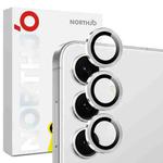 For Samsung Galaxy S25 FE 5G NORTHJO Camera Lens Protector CD Metal Ring Tempered Glass Film(Silver)