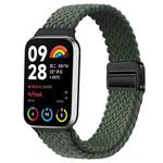 For Xiaomi Smart Band 9 Pro / Redmi Watch 5 Slim Magnetic Buckle Braided Loop Watch Band(Dark Olive Green)