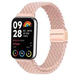 For Xiaomi Smart Band 9 Pro / Redmi Watch 5 Slim Magnetic Buckle Braided Loop Watch Band(Creamy Pink Sand)