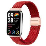 For Xiaomi Smart Band 9 Pro / Redmi Watch 5 Slim Magnetic Buckle Braided Loop Watch Band(Red)