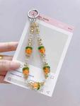 Luminous Persimmon Crystal Phone Chain(Orange)