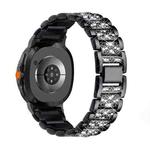 For Samsung Galaxy Watch8 / Watch8 Classic Triple Beads Diamond Metal Watch Band(Black)