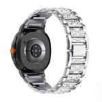 For Samsung Galaxy Watch8 / Watch8 Classic Triple Beads Diamond Metal Watch Band(Silver)