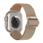 For Apple Watch 46mm / 49mm / 45mm / 44mm Watchman Mechanical Buckle Nylon Watch Band(Pink Sand)