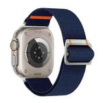 For Apple Watch 46mm / 49mm / 45mm / 44mm Watchman Mechanical Buckle Nylon Watch Band(Navy Blue)