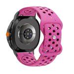 For Samsung Galaxy Watch8 / Watch8 Classic Eco-Friendly Granular Colorful Dots Silicone Watch Band(Dark Pink)