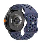For Samsung Galaxy Watch8 / Watch8 Classic Eco-Friendly Granular Colorful Dots Silicone Watch Band(Midnight Blue)