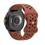 For Samsung Galaxy Watch8 / Watch8 Classic Eco-Friendly Granular Colorful Dots Silicone Watch Band(Brown)