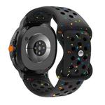 For Samsung Galaxy Watch8 / Watch8 Classic Eco-Friendly Granular Colorful Dots Silicone Watch Band(Black)