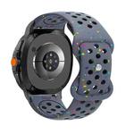 For Samsung Galaxy Watch8 / Watch8 Classic Eco-Friendly Granular Colorful Dots Silicone Watch Band(Blue Gray)