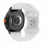 For Samsung Galaxy Watch8 / Watch8 Classic Eco-Friendly Granular Colorful Dots Silicone Watch Band(Transparent)