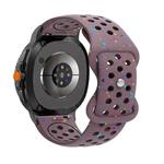 For Samsung Galaxy Watch8 / Watch8 Classic Eco-Friendly Granular Colorful Dots Silicone Watch Band(Smokey Purple)