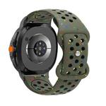For Samsung Galaxy Watch8 / Watch8 Classic Eco-Friendly Granular Colorful Dots Silicone Watch Band(Army Green)