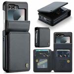 For Samsung Galaxy Z Flip7 FE CaseMe C22 Card Slots Holder RFID Anti-theft Phone Case(Black)