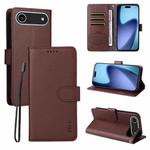 For iPhone 17 Air ENKAY RFID Blocking Wallet Kickstand Litchi Texture Leather Phone Case(Brown)
