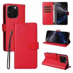 For iPhone 16 Pro Max ENKAY RFID Blocking Wallet Kickstand Litchi Texture Leather Phone Case(Red)