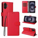 For iPhone 16 Plus ENKAY RFID Blocking Wallet Kickstand Litchi Texture Leather Phone Case(Red)