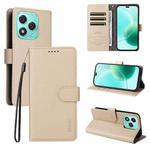 For Honor 400 Lite ENKAY RFID Blocking Wallet Kickstand Litchi Texture Leather Phone Case(Beige)