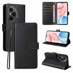 For Honor 400 Pro Global 160.8mm ENKAY RFID Blocking Wallet Kickstand Litchi Texture Leather Phone Case(Black)