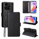 For Honor X6c 4G / X6b 4G ENKAY RFID Blocking Wallet Kickstand Litchi Texture Leather Phone Case(Black)