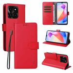 For Honor X6c 4G / X6b 4G ENKAY RFID Blocking Wallet Kickstand Litchi Texture Leather Phone Case(Red)