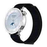 For Xiaomi Watch S4 41mm Quick Release Two Section Braided Nylon Loop Watch Band(Deep Black)