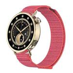 For Xiaomi Watch S4 41mm Quick Release Two Section Braided Nylon Loop Watch Band(Hibiscus Pink)